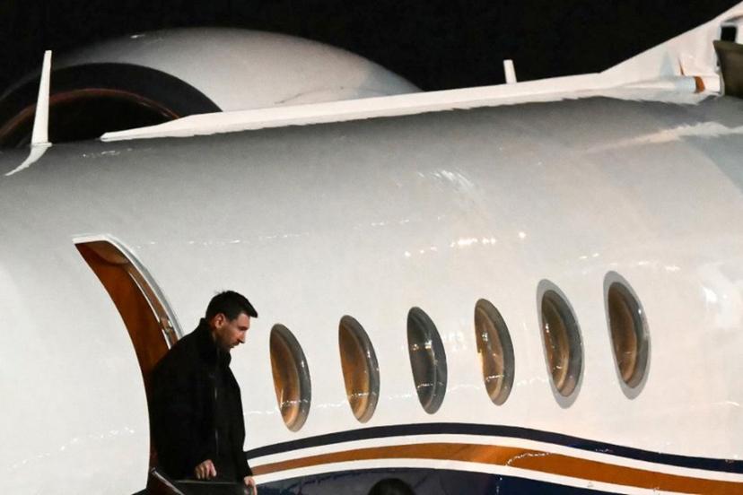 Argentine football star Lionel Messi arrives at the Islas Malvinas International Airport after the death of his father Jorge Messi in Rosario, Santa Fe province, Argentina on August 8, 2026. Jorge Messi, the father and agent of Lionel Messi, has died aged 68, the eight-time Ballon d'Or winner's childhood club Newell's Old Boys announced on August 8, 2026. Luis ROBAYO / AFP