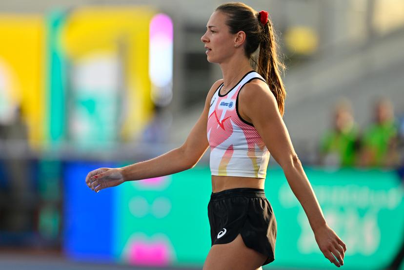 Belgian Elien Vekemans pictured before the women's pole vault event  on the second day of the European Athletics Championships (August 10-18) in Birmingham, United Kingdom, on Tuesday 11 August 2026. BELGA PHOTO ERIC LALMAND