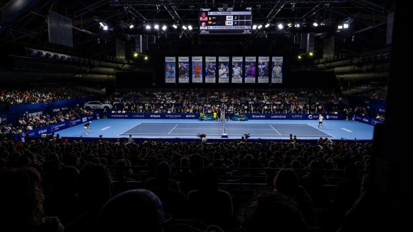 Belgian Raphael Collignon Spanish Alejandro Davidovich Fokina pictured during the European Open ATP tennis tournament in Brussels, on Friday 17 October 2025. This year's edition of the tournament is taking place from 12 to 19 October 2025. BELGA PHOTO DAVID PINTENS
