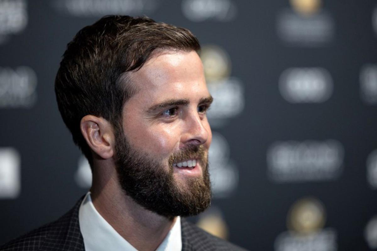 Bosnian midfielder Miralem Pjanic arrives for the Globe Soccer Awards ceremony in Dubai on December 27, 2024.  FADEL SENNA / AFP