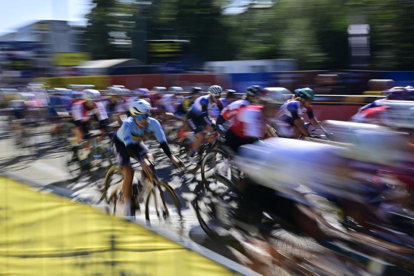 Illustration of the pack of riders during the road race U23 Women at the European Championship 2024, in Hasselt, Friday 13 September 2024. The UEC Road European Championships 2024 will take place from 11 to 15 september in Limburg, Belgium. BELGA PHOTO DIRK WAEM