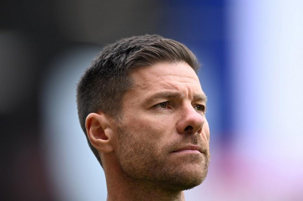 Bayer Leverkusen's Spanish head coach Xabi Alonso is pictured prior to the German first division Bundesliga football match between Mainz 05 and Bayer Leverkusen in Mainz, western Germany, on May 17, 2025.  Kirill KUDRYAVTSEV / AFP