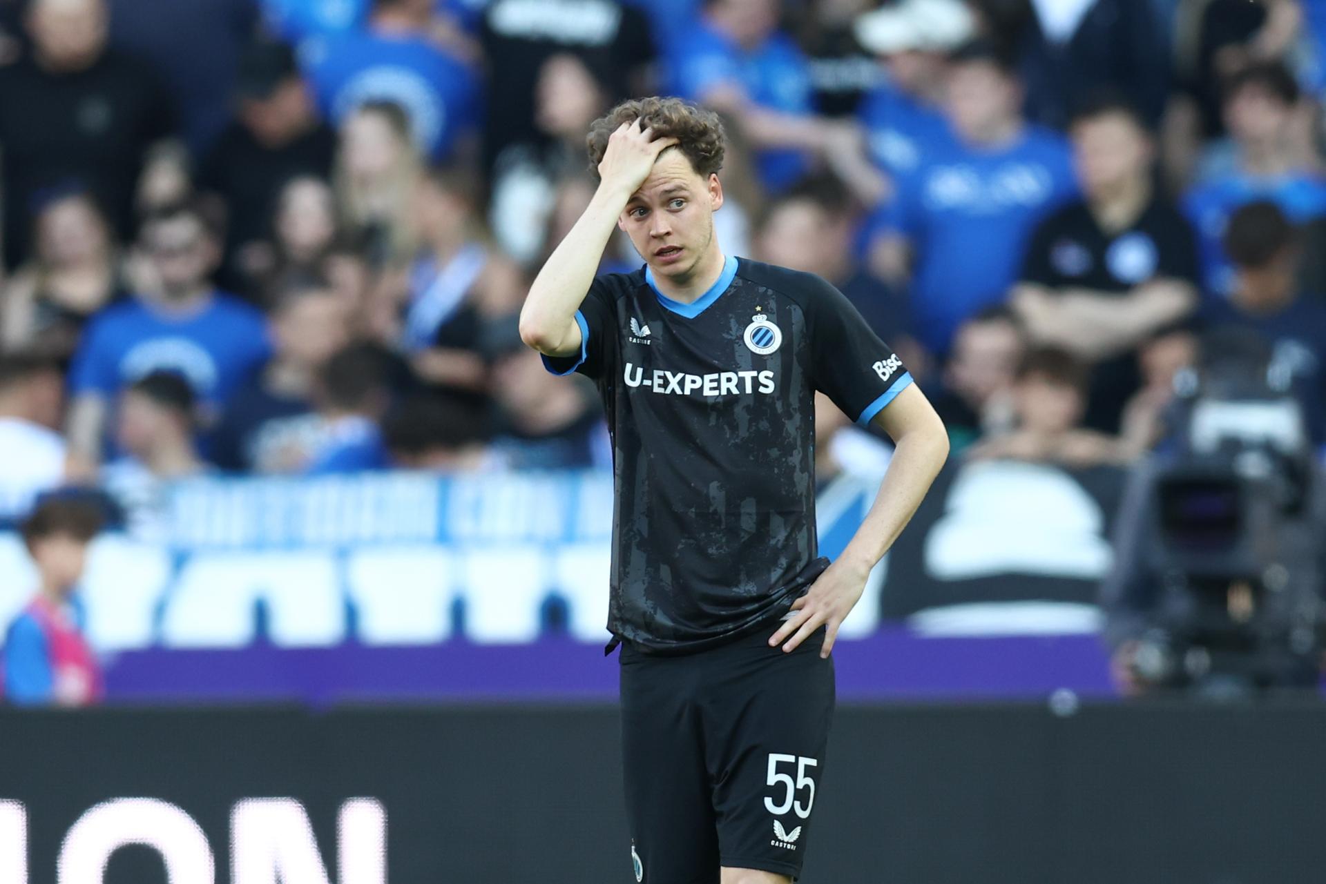 Club's Maxim De Cuyper pictured during a soccer match between KRC Genk and Club Brugge, Sunday 11 May 2025 in Genk, on day 8 (out of 10) of the Champions' Play-offs of the 2024-2025 'Jupiler Pro League' first division of the Belgian championship. BELGA PHOTO BRUNO FAHY