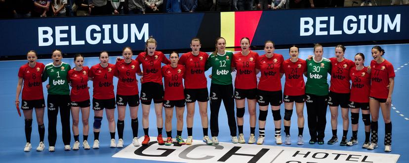 ATTENTION EDITORS - HAND OUT PICTURES - EDITORIAL USE WITH STORY ON HANDBALL ONLY - MANDATORY CREDIT ALAIN DECAMPS  -    Hand out pictures released by Alain Decamps shows the team during the handball game between the Black Arrows, Belgium national women handball team, and Germany, a qualifier of European Championship, 2nd round, Group 3, matchday 6 on Sunday 12 April 2026 in Hamm, Germany.  HAND OUT - ALAIN DECAMPS  Belga and Belga Editorial Board decline all responsibility regarding the content of this picture.