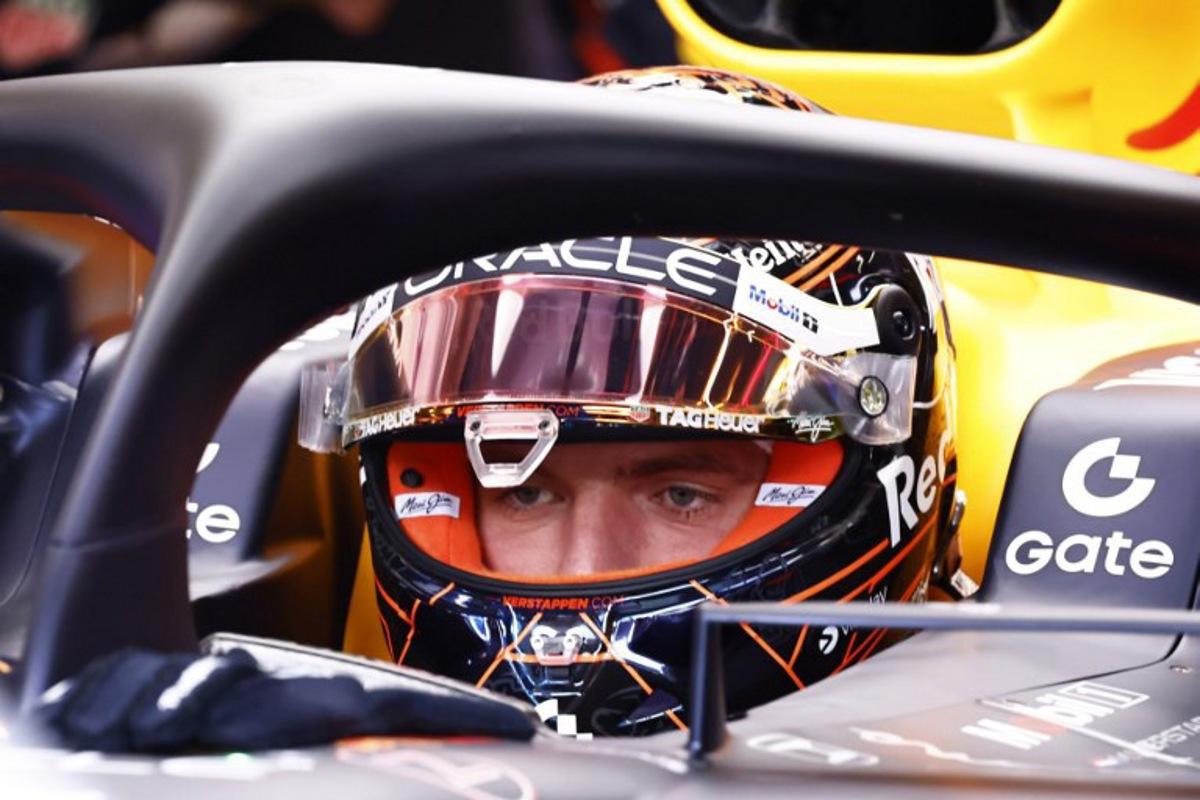 Red Bull Racing's Dutch driver Max Verstappen sits on the cockpit of his car before the start of the Sprint Race of the Formula One Belgian Grand Prix at the Spa-Francorchamps circuit in Spa, on July 26, 2025.  SIMON WOHLFAHRT / AFP