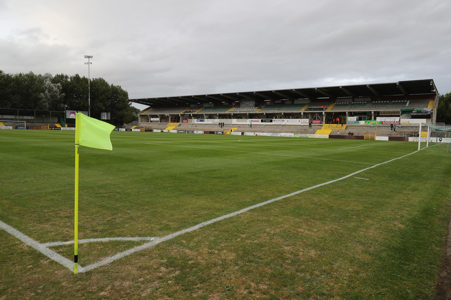 Illustration picture shows the Robert Urbain stadium before a soccer game between Francs Borains (2Am) and Club Brugge, Wednesday 25 September 2019 in Boussu, in the 1/16th final of the 'Croky Cup' Belgian cup. BELGA PHOTO BRUNO FAHY