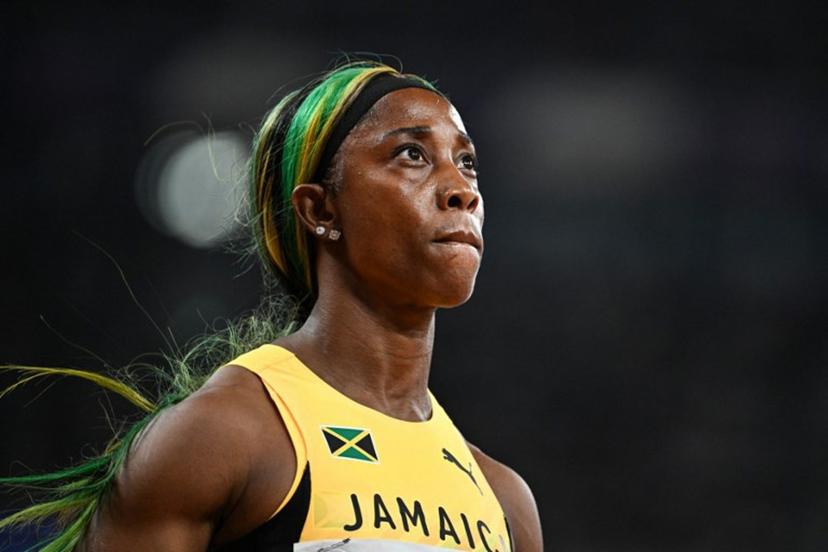 Jamaica's Shelly-Ann Fraser-Pryce reacts during the women's 100m semi-final during the World Athletics Championships in Tokyo on September 14, 2025.  Jewel SAMAD / AFP