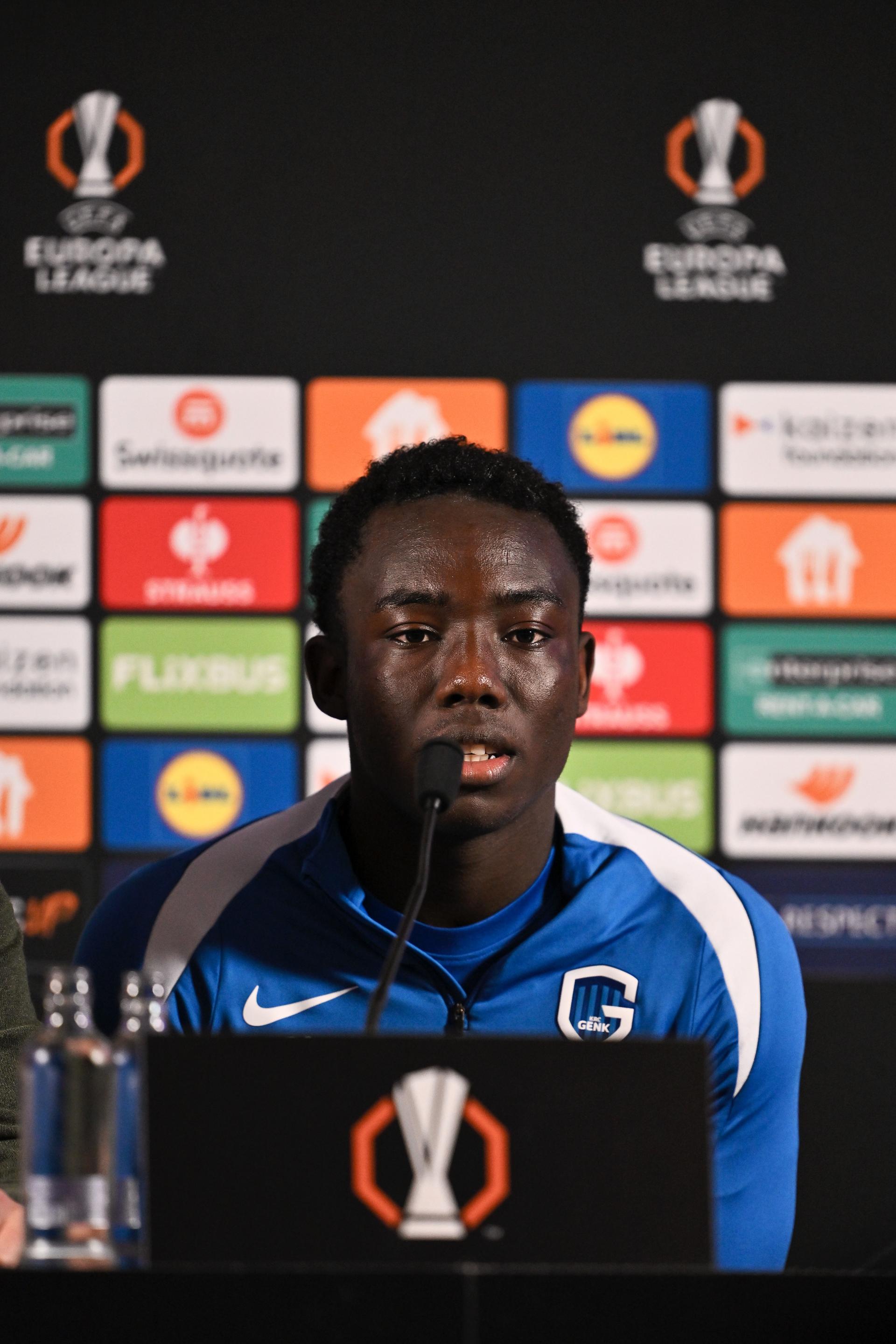 Genk's Yaimar Medina pictured during a press conference of Belgian soccer team KRC Genk, on Wednesday 22 October 2025, in Genk. The team prepares for tomorrow's match against Spanish Real Betis Balompie, third game (out of 8) in the league phase of the UEFA Europa League competition. BELGA PHOTO JOHAN EYCKENS