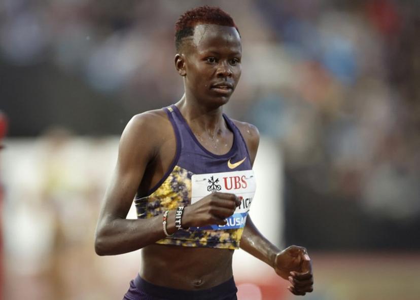 Kenya's Faith Cherotich competes in the women's 3000m Steeple Chase during the World Athletics Diamond League athletics meeting at the Stade Olympique de la Pontaise in Lausanne, on August 21, 2026.  Stefan Wermuth / AFP