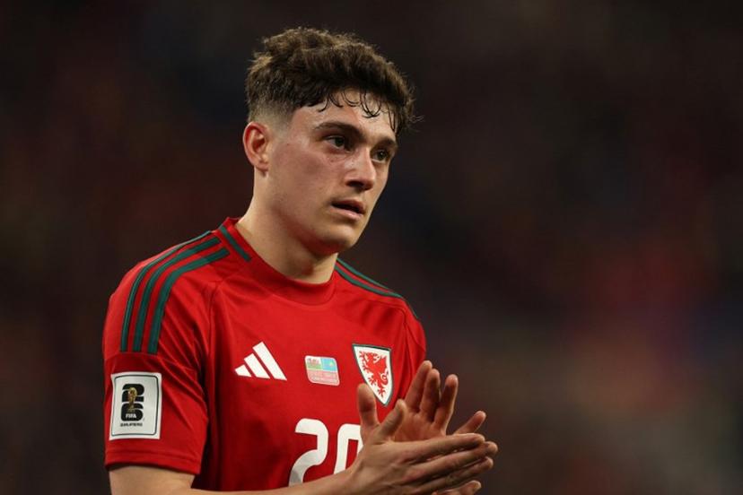Wales' midfielder #20 Daniel James applauds the fans as he leaves the pitch after being substituted off during the 2026 World Cup Group J qualifier football match between Wales and Kazakhstan, at Cardiff City Stadium, in Cardiff, on March 22, 2025.   Adrian Dennis / AFP