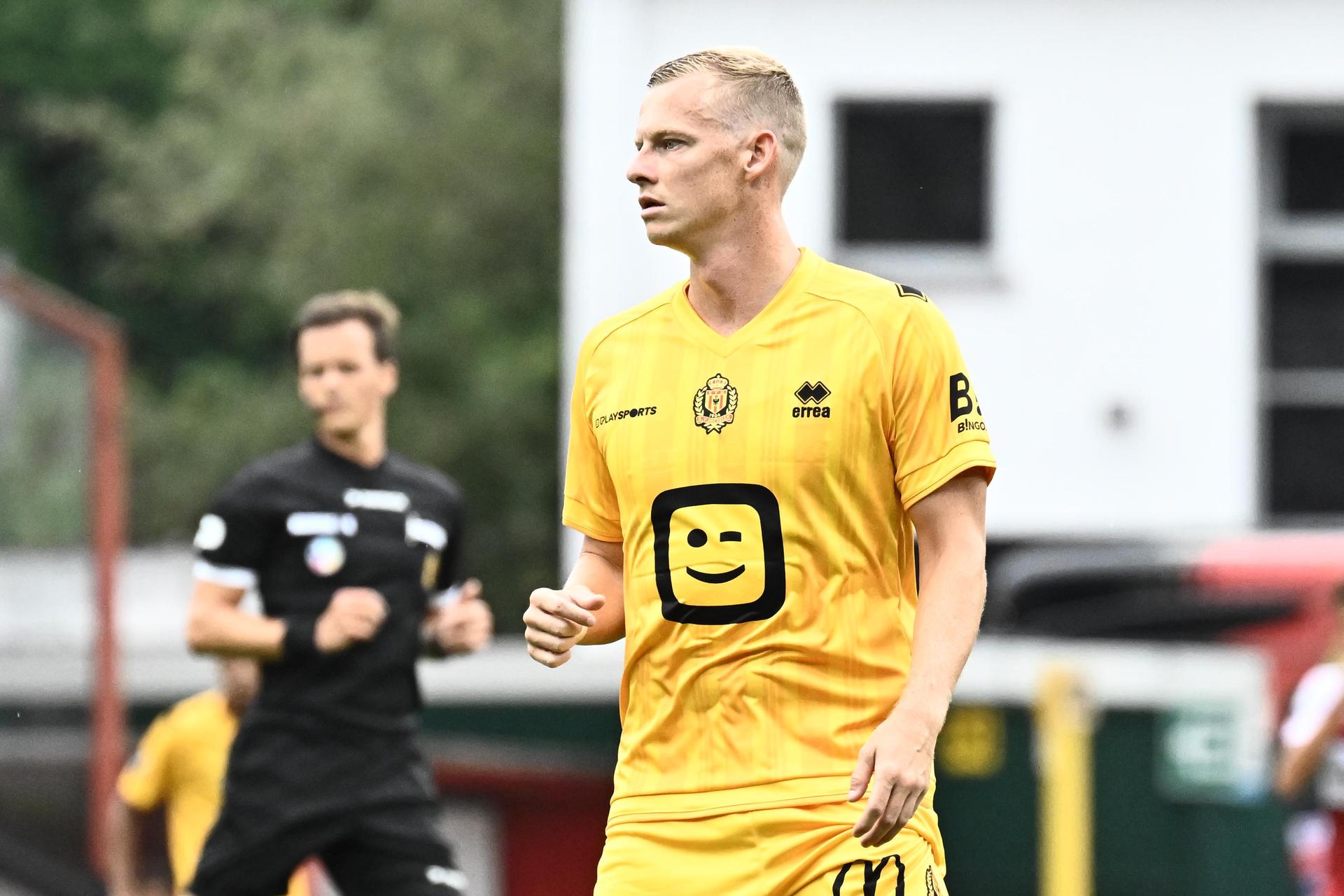 Mechelen's Rob Schoofs pictured during a soccer match between Zulte Waregem and KV Mechelen, Saturday 26 July 2025 in Waregem, on day 1 of the 2025-2026 'Jupiler Pro League' first division of the Belgian championship. BELGA PHOTO MAARTEN STRAETEMANS