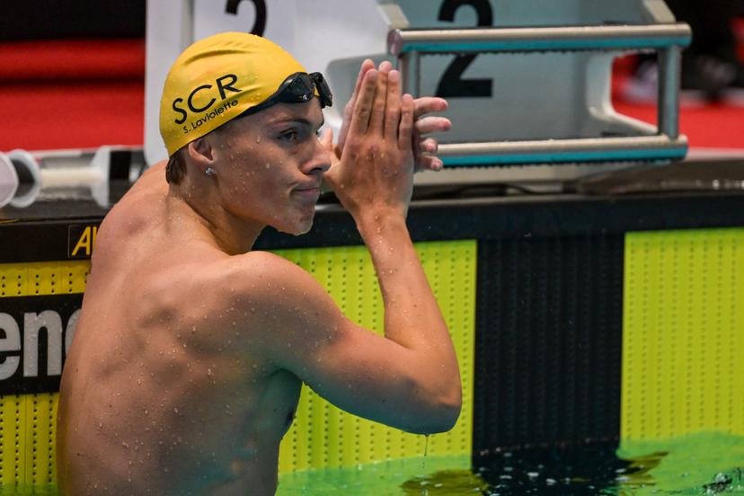 Belgian Simon Laviolette pictured after the men's 200m freestyle at the Open Belgian Swimming Championships 2026 (15-17/05), in Antwerp, on Sunday 17 May 2026. BELGA PHOTO DAVID PINTENS