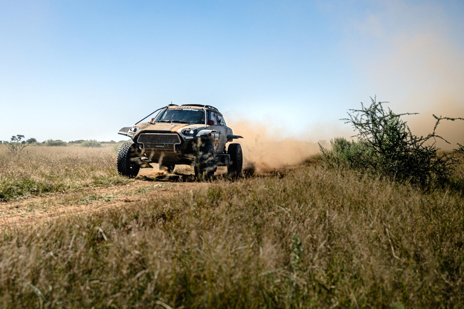 ATTENTION EDITORS - HAND OUT PICTURES - EDITORIAL USE ONLY - MANDATORY CREDIT 'SIMON BAUCHAU'  This handout picture, distributed by Eric Dupain, shows  Guillaume de Mevius and Xavier Panseri in action during the South African Safari Rally in Sun City, South Africa, on Friday 23 May 2025.  BELGA PHOTO HANDOUT SIMON BAUCHAU