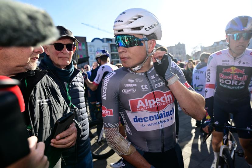 Belgian Jasper Philipsen of Alpecin-Deceuninck pictured after the 'Classic Brugge-De Panne' men's elite one-day cycling race, 195,6 km from Brugge to De Panne, Wednesday 26 March 2025. BELGA PHOTO DIRK WAEM