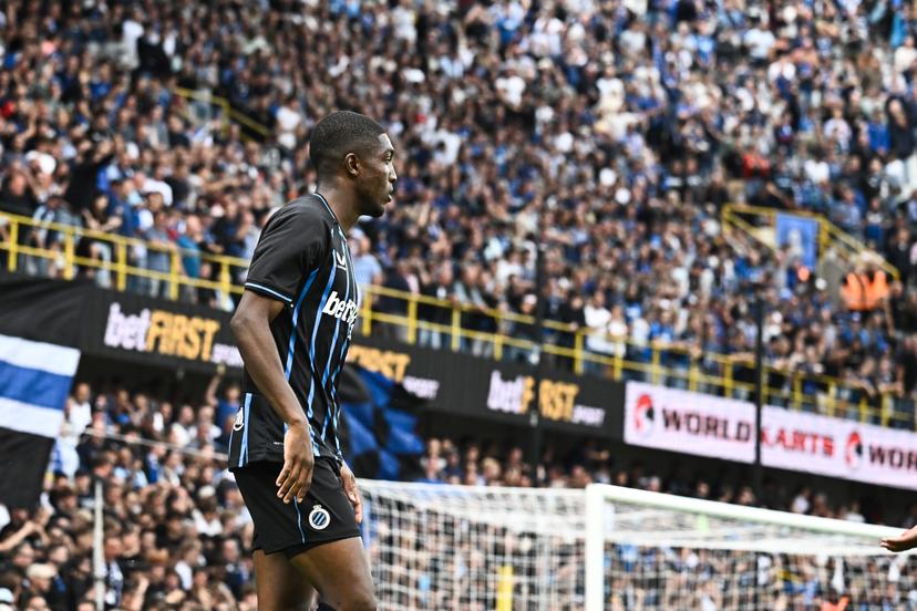 Club's Joel Ordonez celebrates after scoring the 1-1 goal during a soccer match between Club Brugge and KRC Genk, Sunday 27 July 2025 in Brugge, on day 1 of the 2025-2026 'Jupiler Pro League' first division of the Belgian championship. BELGA PHOTO MAARTEN STRAETEMANS