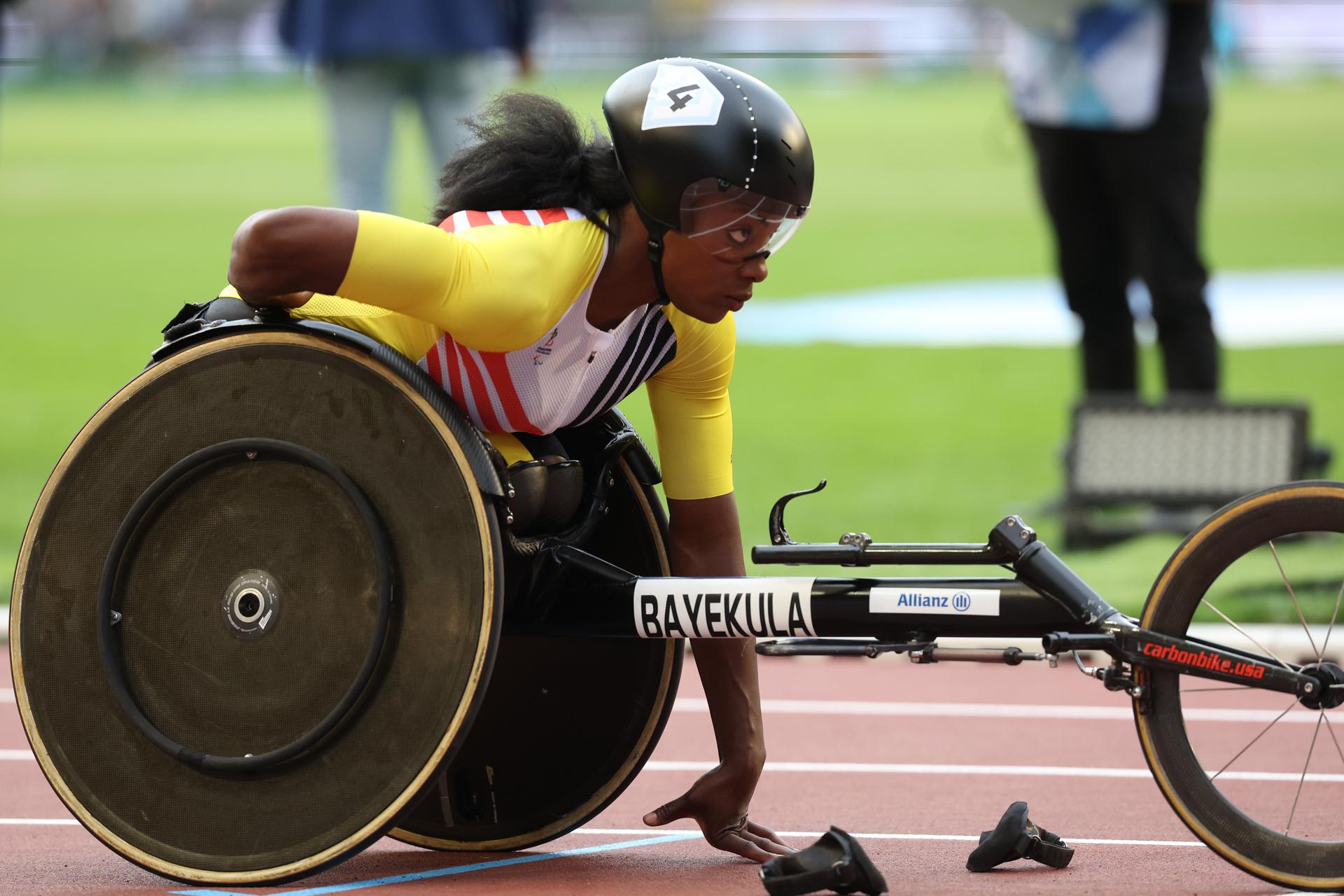 Belgian Paralympian athlete Lea Bayekula pictured during the 49th edition of the Memorial Van Damme Diamond League athletics event in Brussels, Friday 22 August 2025. BELGA PHOTO VIRGINIE LEFOUR