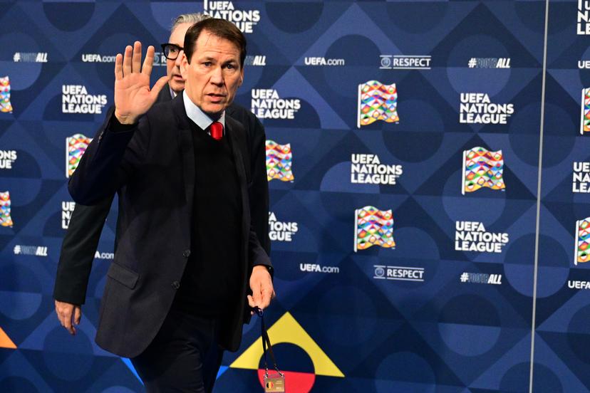 Belgium's head coach Rudi Garcia pictured at the red carpet ahead of the draw of the league phase for the 26/27 edition of the Nations League soccer tournament, on Thursday 12 February 2026 in Brussels. BELGA PHOTO DIRK WAEM