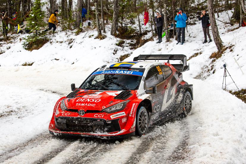 ATTENTION EDITORS - HAND OUT PICTURES - EDITORIAL USE ONLY - MANDATORY CREDIT: 'TOYOTA GAZOO RACING'  Hand out picture released by Eric Dupain shows Oliver Solberg and Elliott Edmondson during stage 2 of the Monte-Carlo rally race in France, on Friday 23 January 2026.  *** Belga and Belga Editorial Board decline all responsibility regarding the content of this picture. *** PHOTO HAND OUT - TOYOTA GAZOO RACING