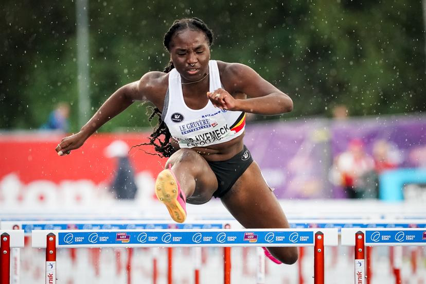 Yanla Ndjip-Nyemeck pictured in action during the second day of the European Athletics U23 Championships, Friday 14 July 2023 in Espoo, Finland. The European championships take place from 13 to 17 July. BELGA PHOTO COEN SCHILDERMAN