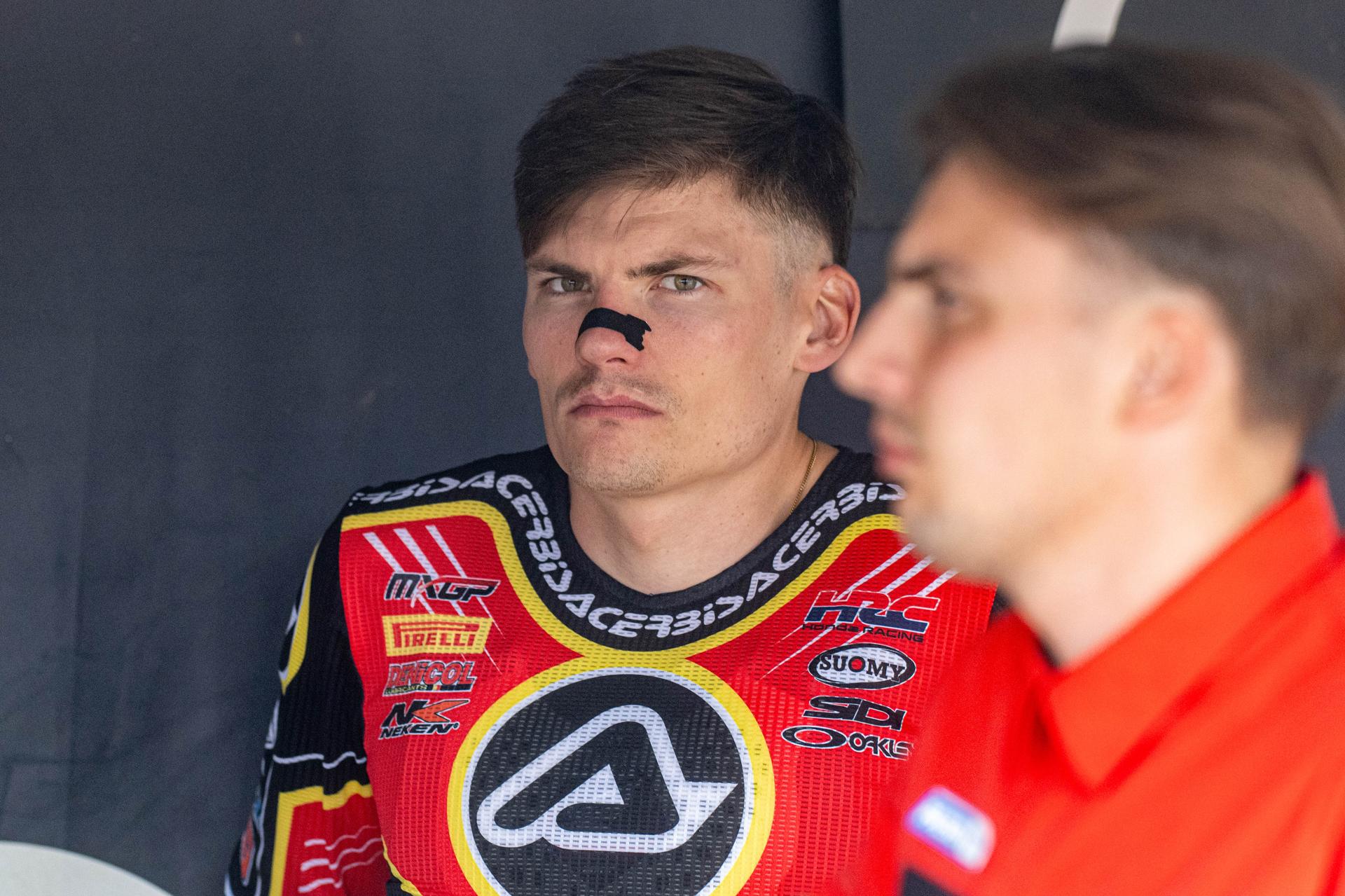 Belgium's Brent Van Doninck pictured ahead of the motocross MXGP Grand Prix Flanders, race 15/20 of the FIM Motocross World Championship, Sunday 03 August 2025 in Lommel. BELGA PHOTO JONAS ROOSENS