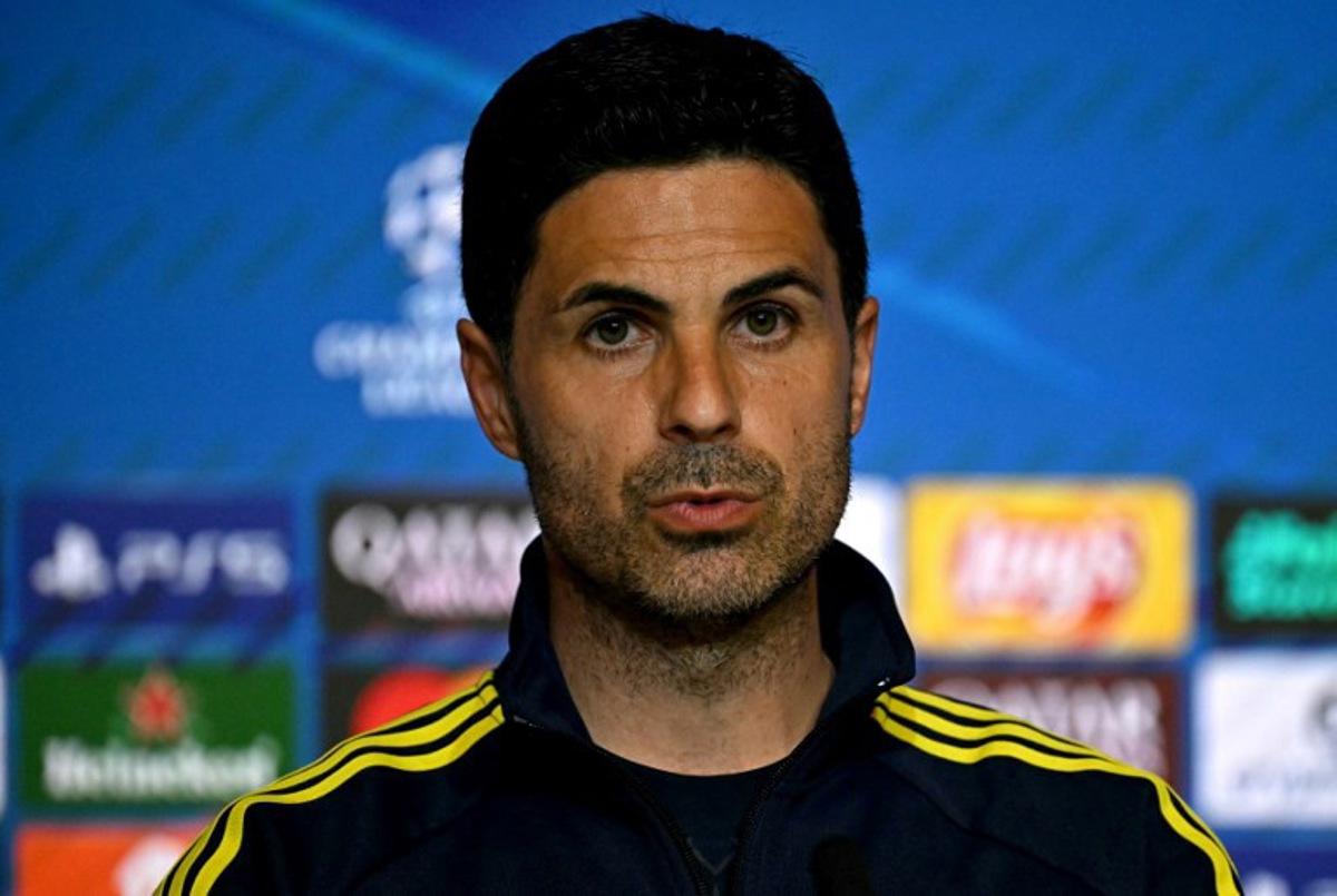 Arsenal's Spanish coach Mikel Arteta attends a press conference on the eve of the UEFA Champions League semi final first leg football match against Club Atletico de Madrid at the Metropolitano stadium in Madrid on April 28, 2026.  Javier SORIANO / AFP