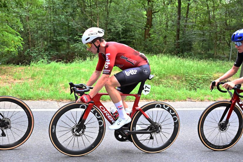 Live action photo of Belgian Luca Van Boven of Lotto-Intermarche at the Belgian Cycling Championships, on Sunday 28 June 2026 in Brasschaat. BELGA PHOTO POOL MAARTEN STRAETEMANS