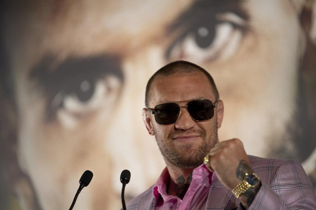 Irish MMA fighter Conor McGregor smiles during the presentation of the Bare Knuckle Fighting Championship (BKFC) in Marbella on July 18, 2024, ahead of the fight between Tenaglia and Soto set to October 12, 2024.  JORGE GUERRERO / AFP