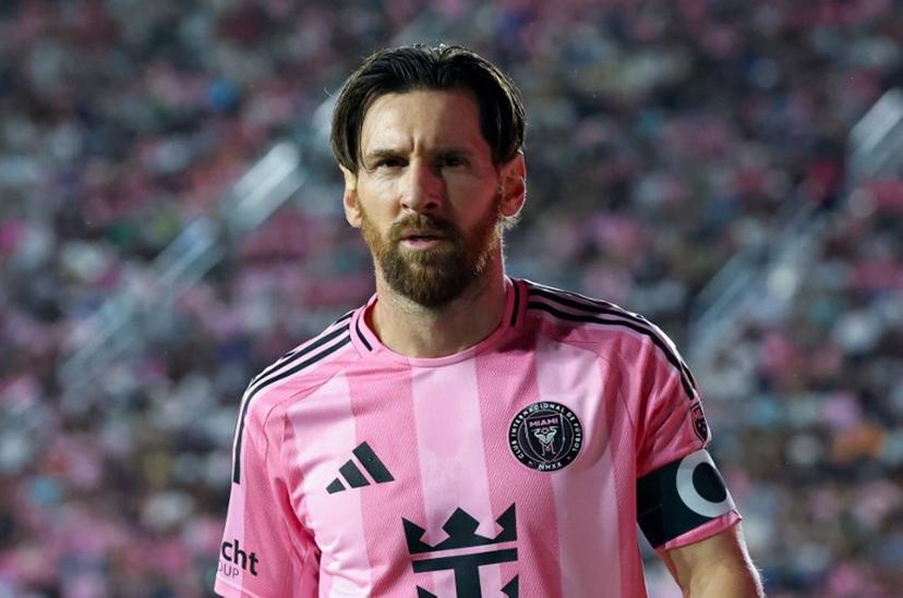 Inter Miami's Argentine forward #10 Lionel Messi looks on during the MLS football match between Inter Miami FC and the New York Red Bulls, at Chase Stadium in Fort Lauderdale, Florida on May 3, 2025.  Chris Arjoon / AFP