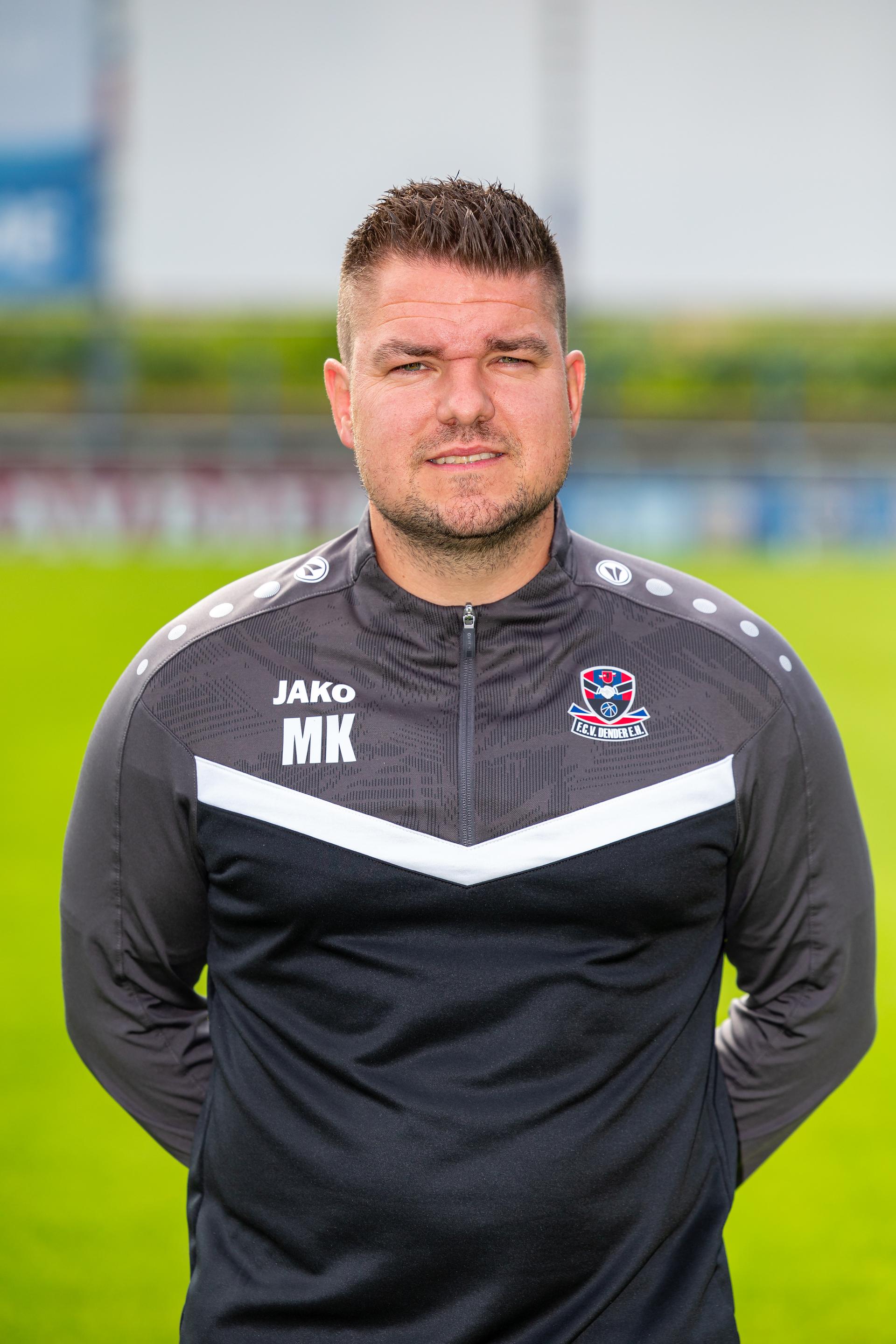 Dender's assistant coach Mario Kohnen poses for a portrait at the 2024-2025 season photoshoot of Belgian Jupiler Pro League team FCV Dender EH, Monday 15 July 2024 in Denderleeuw. BELGA PHOTO KURT DESPLENTER