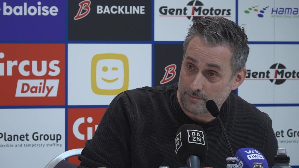 Jupiler Pro League - KAA Gent-voorzitter Sam Baro: 'De woorden 'deontologie', 'respect' en 'sportieve communicatie' hebben in mijn woordenboek blijkbaar een andere definitie dan in hun woordenboek' BELGA VIDEO MAARTEN WEYNANTS