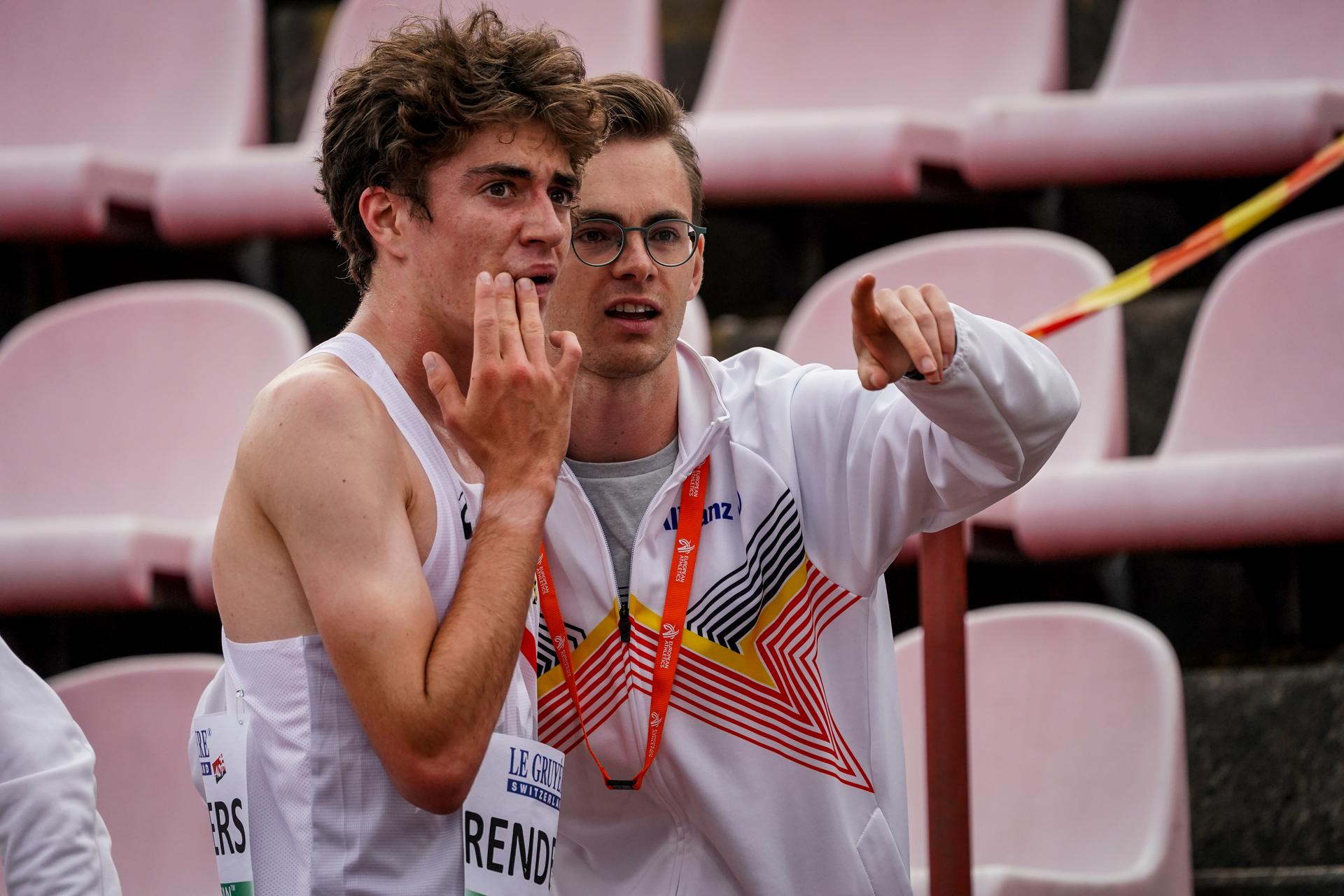 Willem Renders pictured before the 5.000m race at the European Athletics U20 Championships, in Tampere, Finland, Friday 08 August 2025. The European U20 championships take place from 07 to 10 August.  BELGA PHOTO COEN SCHILDERMAN