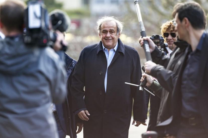 Former UEFA president Michel Platini arrives at the courthouse for the verdict of an appeal by Swiss Attorney General's office against former UEFA and FIFA presidents over a suspected fraudulent payment, in Muttenz near Basel, on March 25, 2025.   Fabrice COFFRINI / AFP