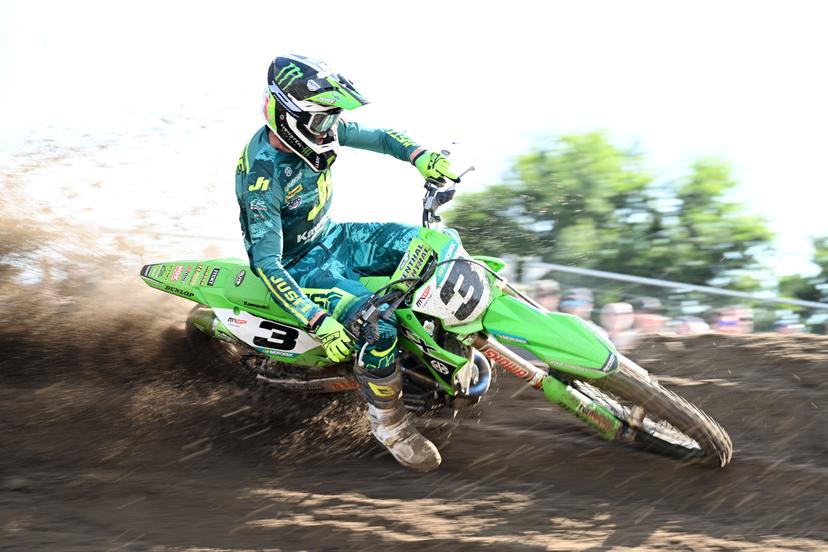 French Romain Febvre pictured in action during the motocross MXGP Grand Prix Flanders, race 14/20 of the FIM Motocross World Championship, Sunday 28 July 2024 in Lommel. BELGA PHOTO MAARTEN STRAETEMANS
