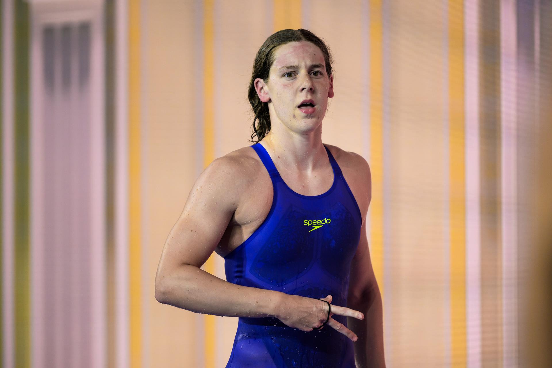 ATTENTION EDITORS - BENELUX ONLY - ATTENTION EDITORS - BENELUX ONLY - 250728 Roos Vanotterdijk of Belgium after competing in women's 100 meters backstroke swimming semifinal during day 18 of the World Aquatics Championships on July 28, 2025 in Singapore.  Photo: Joel Marklund / BILDBYRÅN / kod JM / JM0711 bbeng simning swimming svømming sim-vm vm sim-vm 2025 world aquatics championships 2025 dam