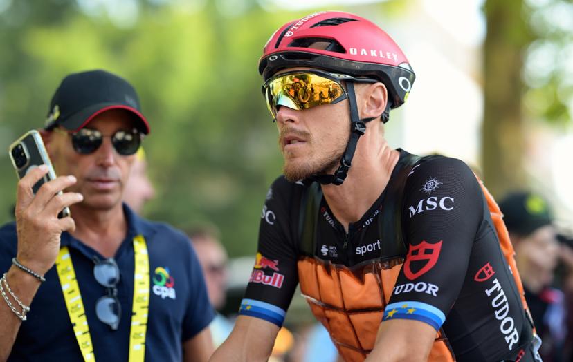 Italian Matteo Trentin of Tudor Pro Cycling Team pictured at the start of stage 6 of the 2026 Tour de France cycling race, a stage of 186 km from Pau to Gavarnie-Gedre, on Thursday 09 July 2026. The 113th edition of the Tour de France starts on Saturday 4 July in Barcelona, Spain, and will finish in Paris, France on the 26th of July. BELGA PHOTO DAVID PINTENS