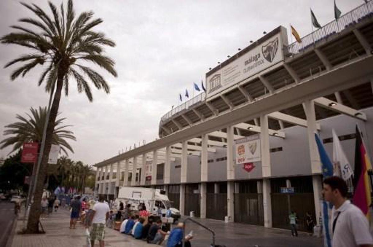 A picture taken on September 18, 2012 shows a general view of Rosaleda Stadium in Malaga.  AFP PHOTO/ JORGE GUERRERO