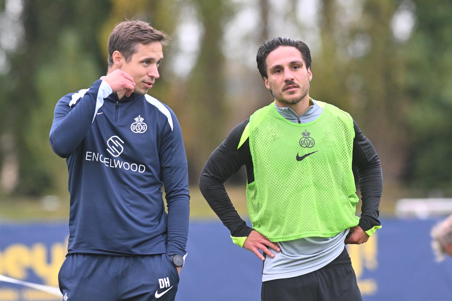 Union's new head coach David Hubert pictured during a training session of Belgian soccer team Royale Union Saint-Gilloise in Brussels, on .  BELGA PHOTO JONAS ROOSENS