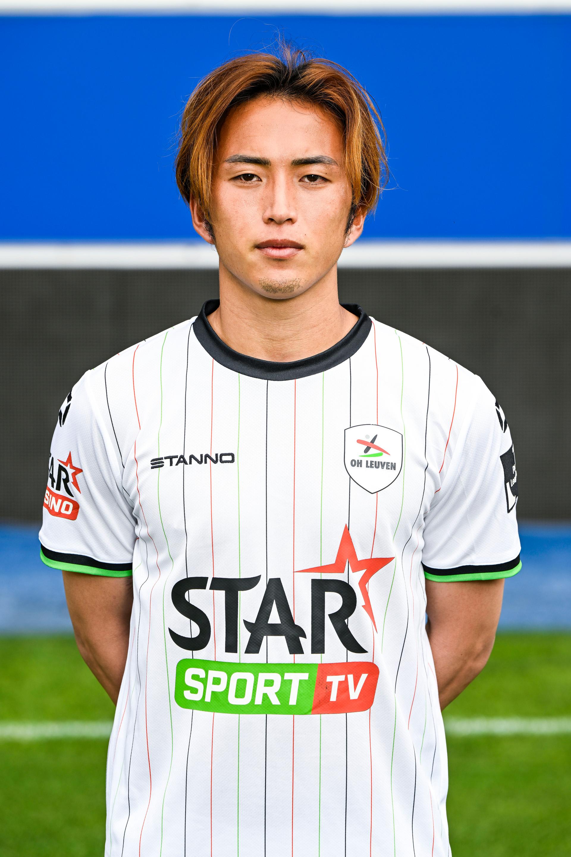 OHL's Ayumu Ohata poses for a portrait picture at the 2025-2026 season photoshoot of Belgian soccer team Oud-Heverlee Leuven, Wednesday 23 July 2025 in Leuven. BELGA PHOTO TOM GOYVAERTS
