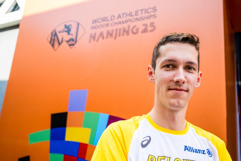 Belgian Ruben Verheyden talks to the press ahead of the World Athletics Indoor Championships, in Nanjing, China, Thursday 20 March 2025. The championships take place from 21 to 23 March. BELGA PHOTO JASPER JACOBS