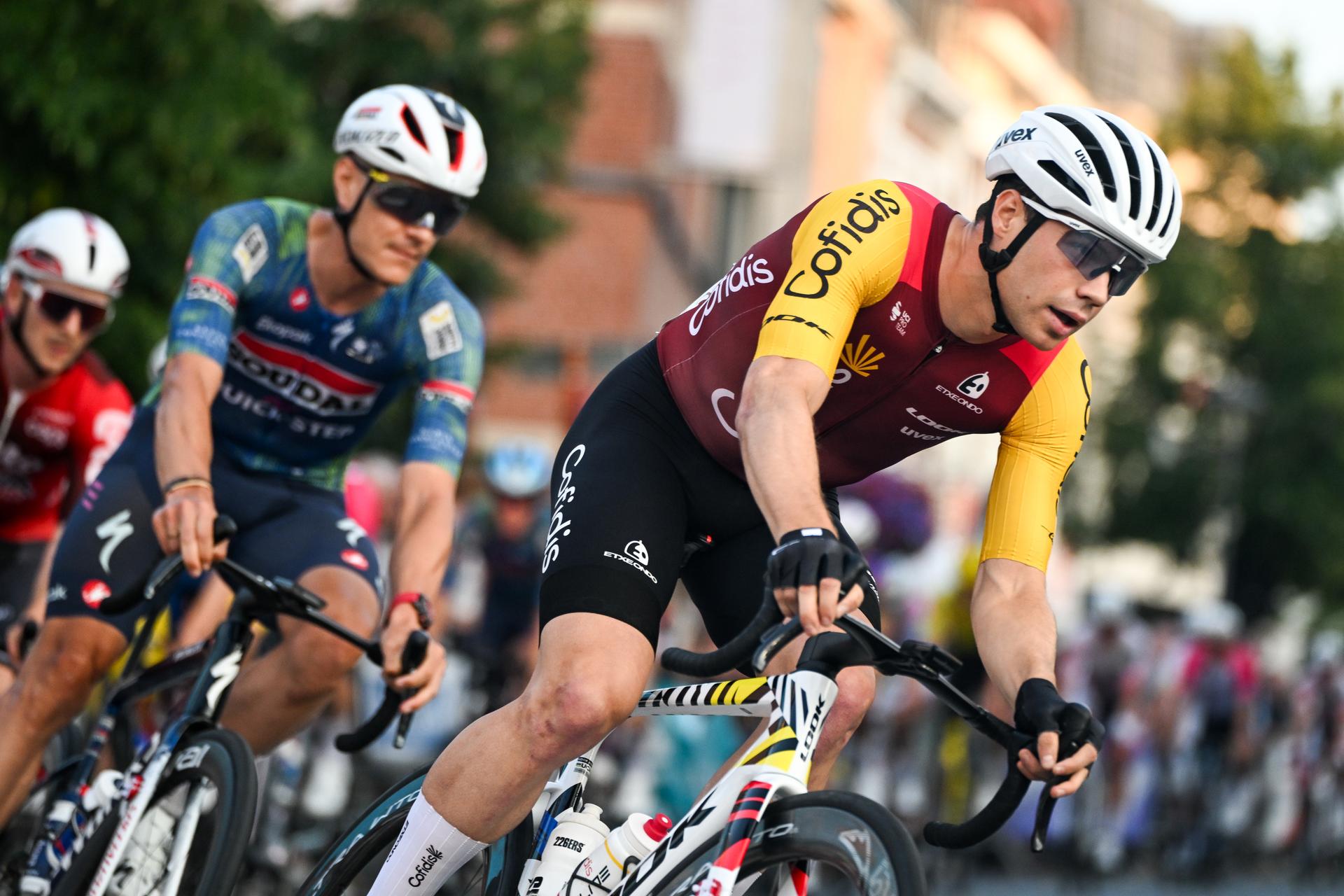 Belgian Milan Fretin of Cofidis pictured in action during the 'Natourcriterium Herentals' cycling race, Thursday 30 July 2026 in Herentals. The contest is a part of the traditional 'criteriums', local races in which mainly cyclists who rode the Tour de France compete. BELGA PHOTO ELIAS ROM