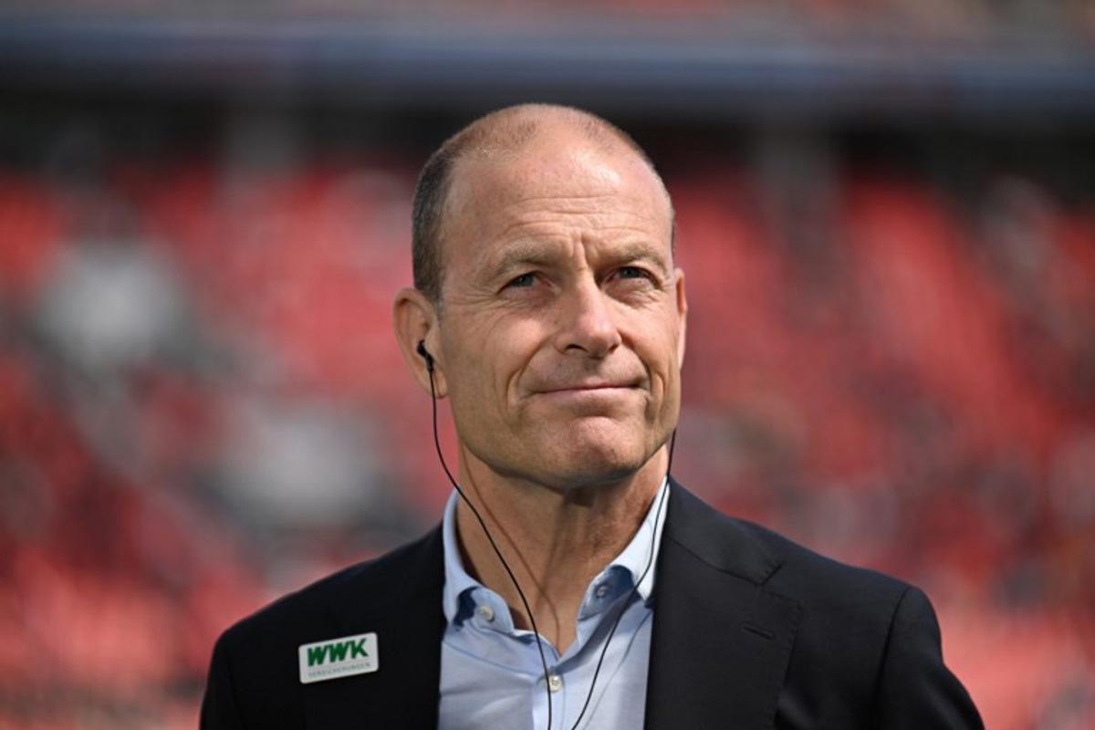 Augsburg's Danish head coach Jess Thorup is pictured prior to the German first division Bundesliga football match between Bayer 04 Leverkusen and FC Augsburg in Leverkusen, western Germany on April 26, 2025.  INA FASSBENDER / AFP