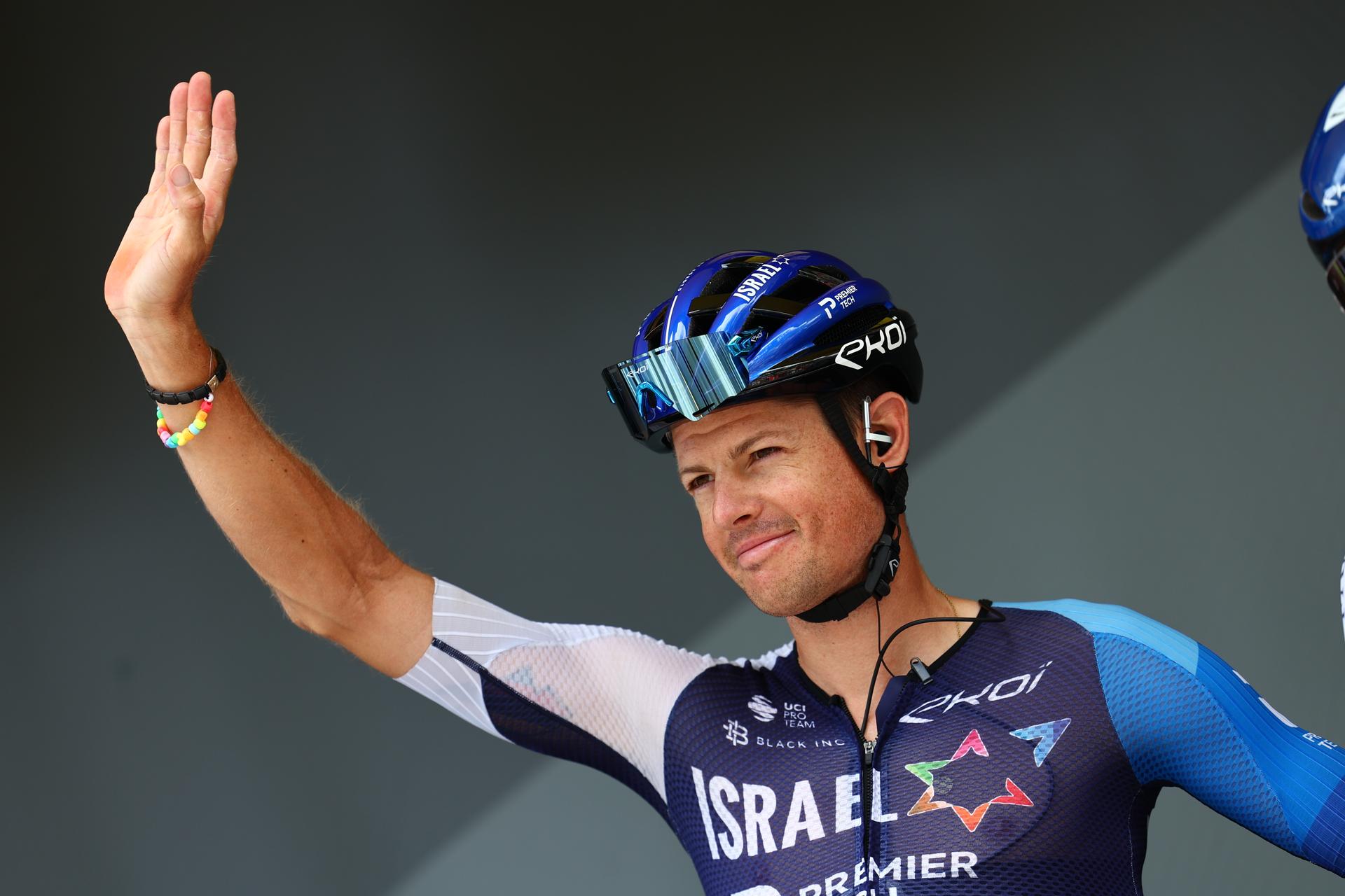 Danish Jakob Fuglsang of Israel-Premier Tech pictured at the start of stage 17 of the 2024 Tour de France cycling race, from Saint-Paul-Trois-Châteaux to Superdevoluy (177,8 km), in France, on Wednesday 17 July 2024. The 111th edition of the Tour de France starts on Saturday 29 June and will finish in Nice, France on 21 July.  BELGA PHOTO DAVID PINTENS