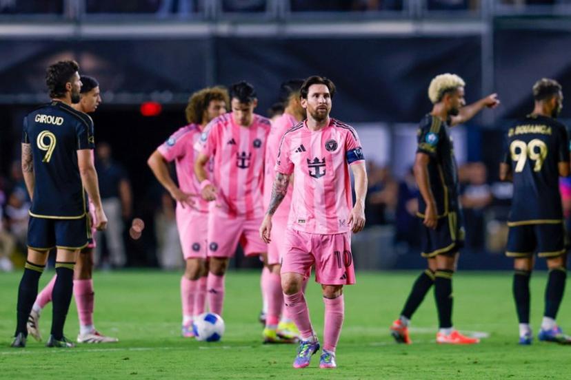 Inter Miami's Argentine forward #10 Lionel Messi looks on during the CONCACAF Champions Cup Quartefinal football match between Inter Miami and LAFC at Chase Stadium in Fort Lauderdale, Florida on April 9, 2025.  Chris Arjoon / AFP