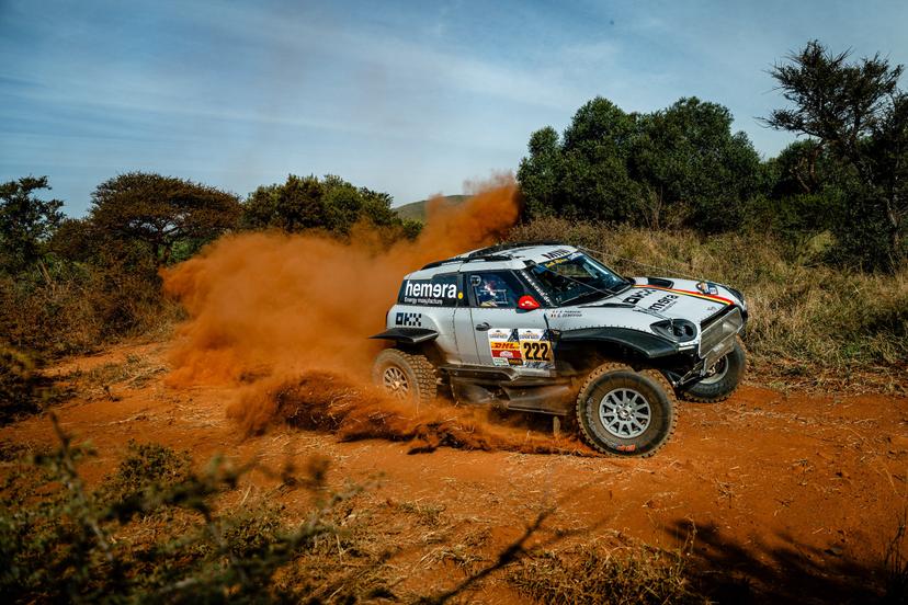 ATTENTION EDITORS - HAND OUT PICTURES - EDITORIAL USE ONLY - MANDATORY CREDIT 'SIMON BAUCHAU'  This handout picture, distributed by Eric Dupain, shows Xavier Panseri and Guillaume de Mevius during the South African Safari Rallyn in Sun City, South Africa, on Monday 19 May 2025.  BELGA PHOTO HANDOUT SIMON BAUCHAU