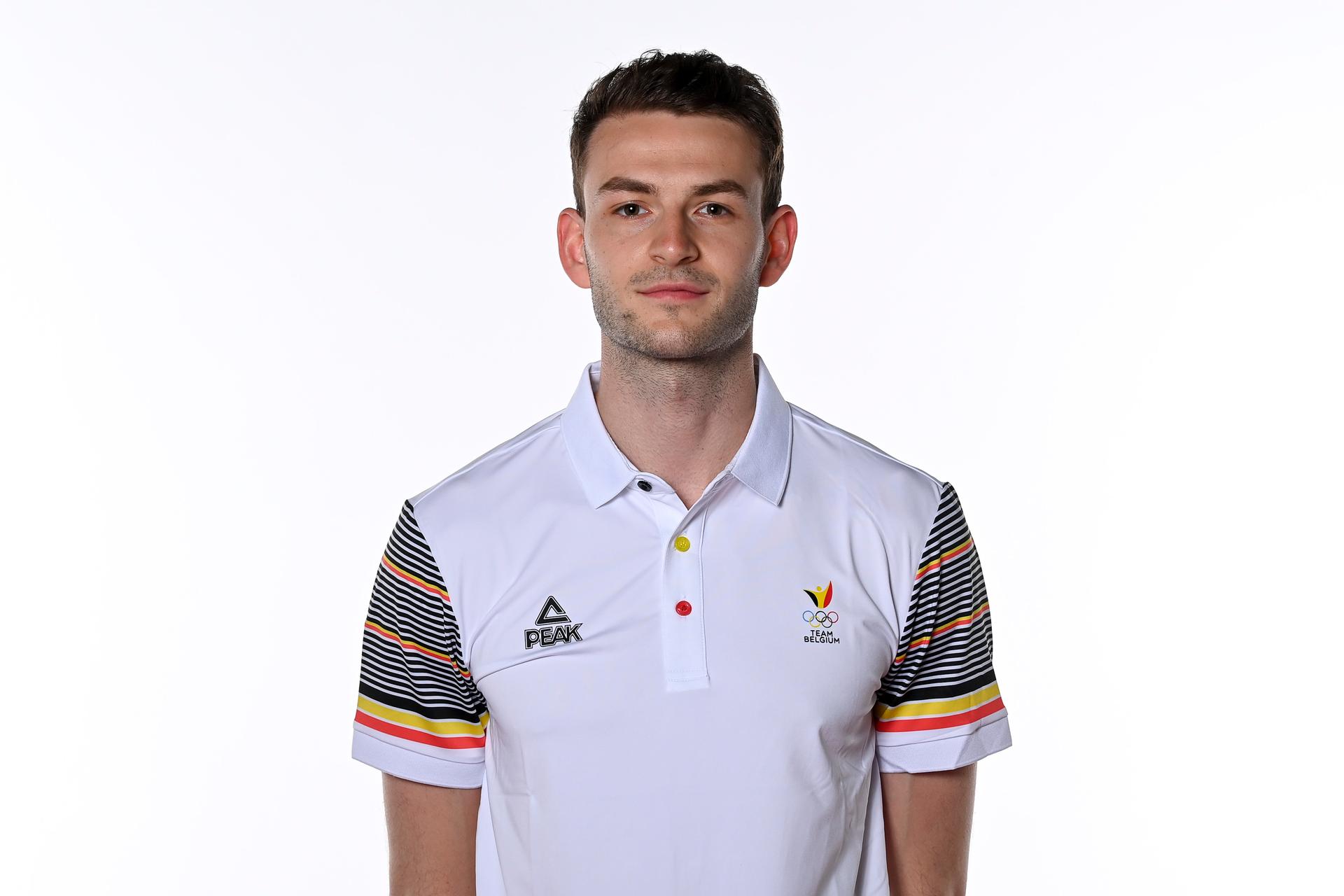 Elias Bracke pictured during a photoshoot for the Belgian Olympic Committee BOIC - COIB ahead of the Tokyo 2020 Olympic Games, in Brussels, Wednesday 23 June 2021. BELGA PHOTO DIRK WAEM