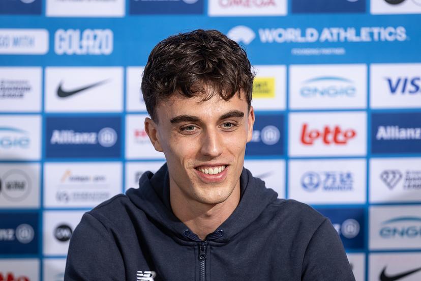 Belgian Pieter Sisk pictured during a press conference on the 49th edition of the Memorial Van Damme athletics event in Brussels, Wednesday 20 August 2025. The 2025 Allianz Memorial Van Damme Diamond League meeting take place on 22 Augustus 2025. BELGA PHOTO JAMES ARTHUR GEKIERE