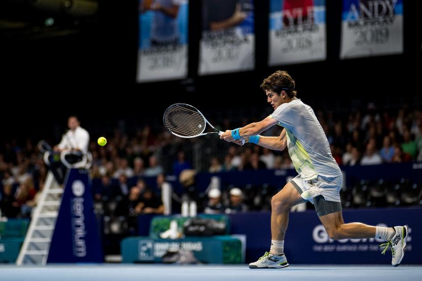 Belgian Gilles-Arnaud Bailly pictured in action during the European Open ATP tennis tournament in Brussels, on Wednesday 15 October 2025. This year's edition of the tournament is taking place from 12 to 19 October 2025. BELGA PHOTO JASPER JACOBS