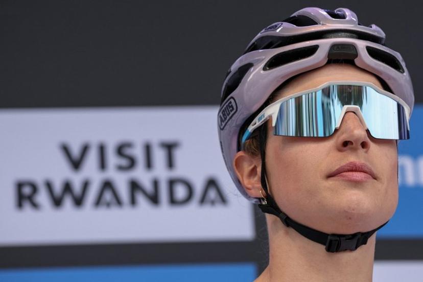 Swiss rider Marlen Reusser looks on ahead of the women's Elite road race cycling event during the UCI 2025 Road World Championships, in Kigali, on September 27, 2025.  Anne-Christine POUJOULAT / AFP