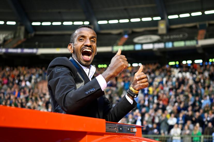 Belgian Bashir Abdi pictured during the 48th edition of the Memorial Van Damme athletics event in Brussels, Friday 13 September 2024. The 2024 Allianz Memorial Van Damme Diamond League meeting takes place on 13 and 14 September 2O24. BELGA PHOTO JASPER JACOBS