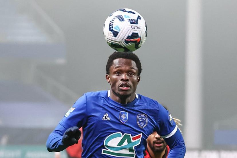 Troyes' Franco-Comorian forward #11 Rafiki Said during the French Cup round of 32 football match between Troyes and Rennes at the Stade de l'Aube in Troyes on January 15, 2025.  Sameer Al-DOUMY / AFP